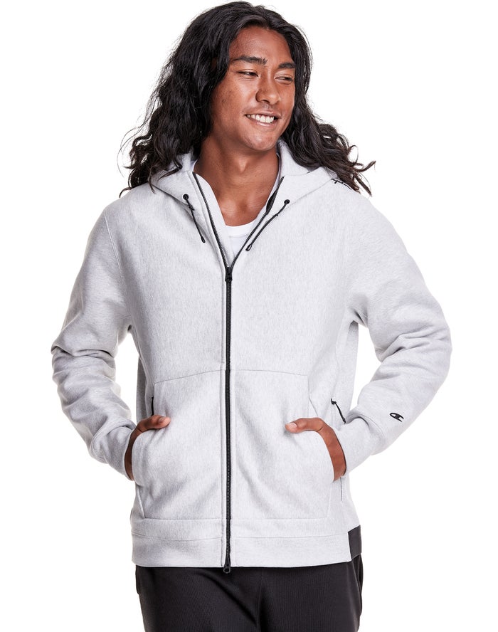 Sudadera Con Capucha Champion Hombre - Defender Series Reverse Weave® Stormshell Full Zip ( Gris ) 9